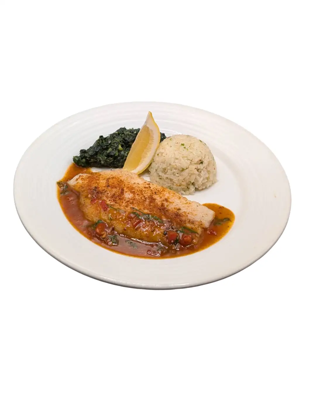 Doryfish Rice and Spinach