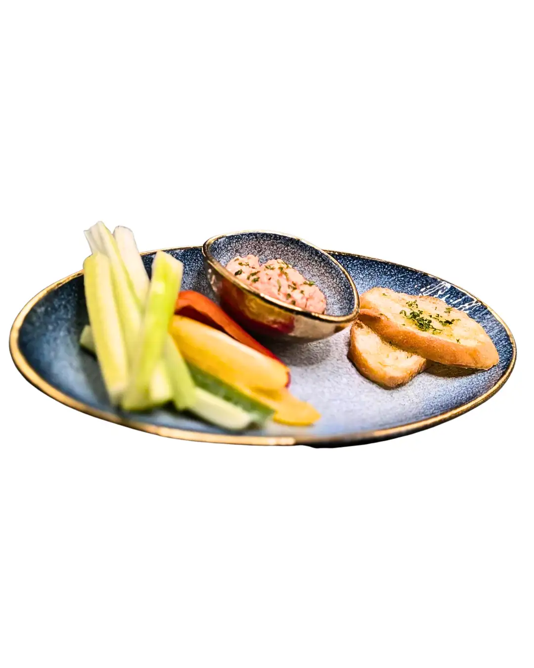 Vegetable Sticks with Smoked Salmon Cream Dip