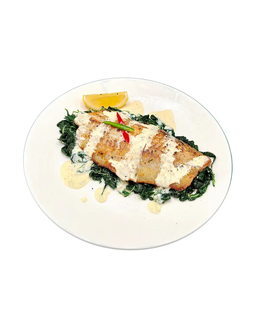 White Fish with Cream Sauce